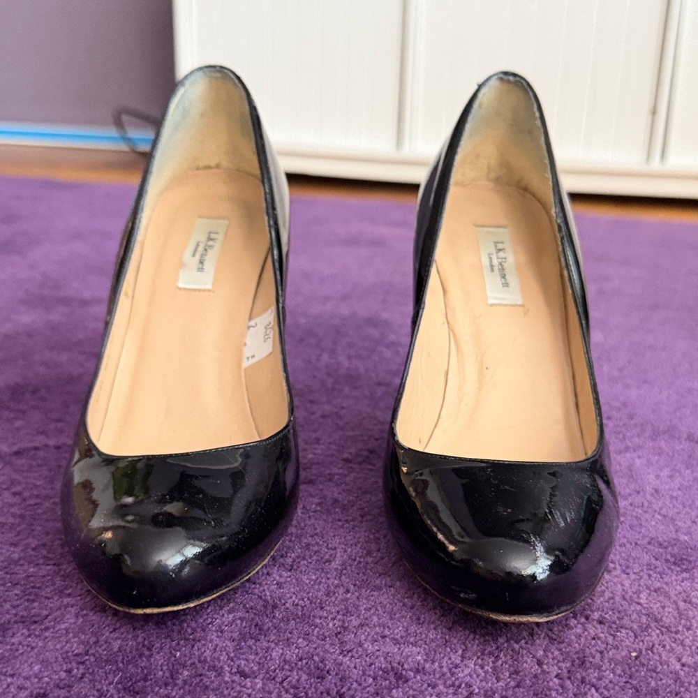 LK Bennett Shiny Black Patent Heels